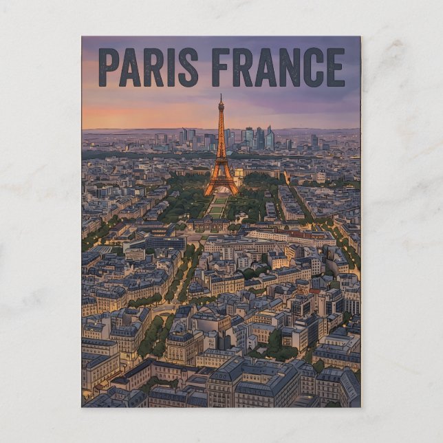 Paris Frankreich Reise  Postkarte (Vorderseite)