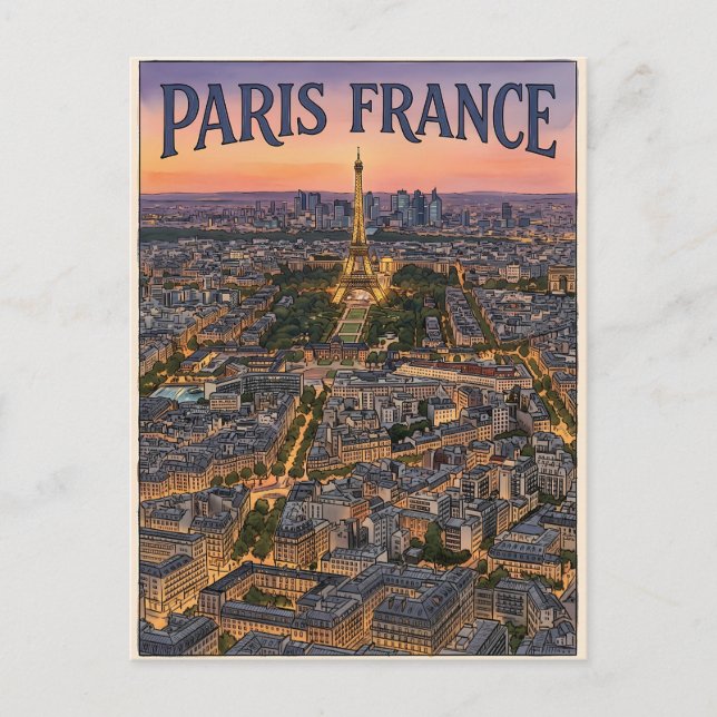 Paris Frankreich Reise  Postkarte (Vorderseite)