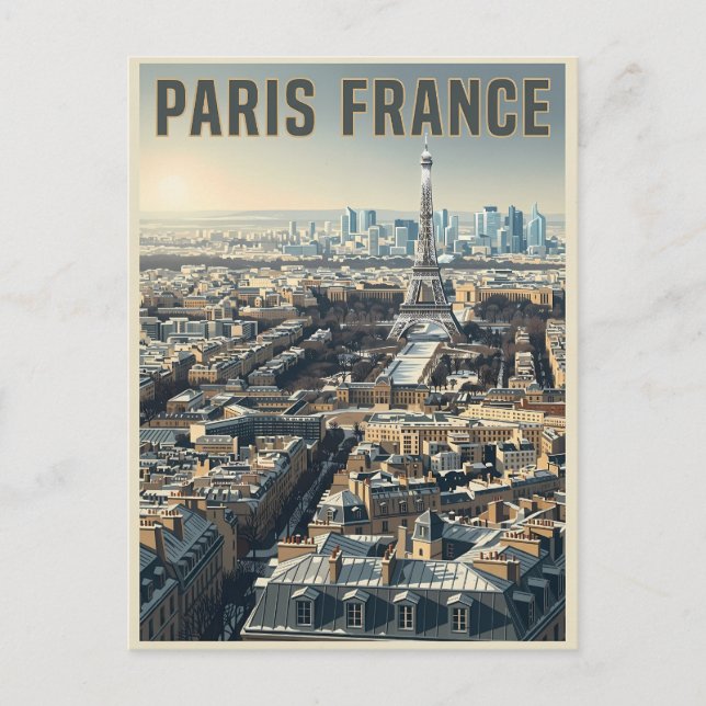 Paris Frankreich Reise  Postkarte (Vorderseite)