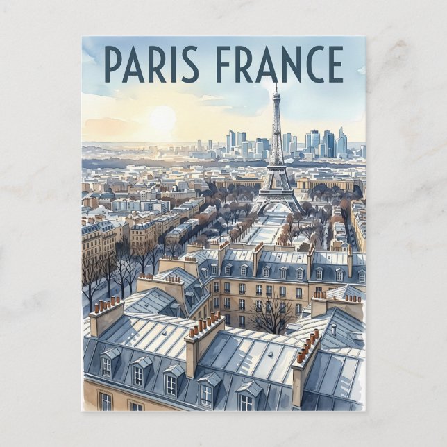 Paris Frankreich Reise  Postkarte (Vorderseite)