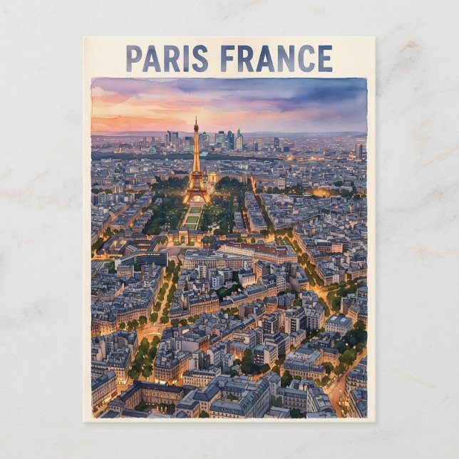 Paris Frankreich Reise  Postkarte (Vorderseite)