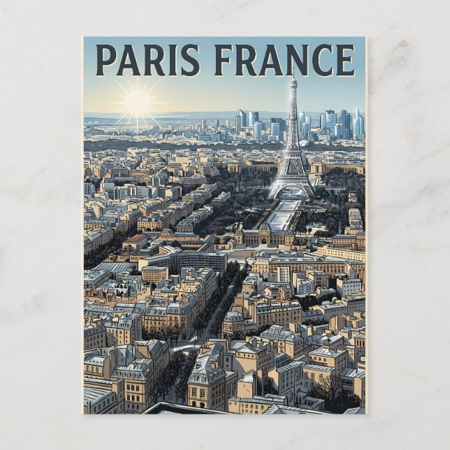 Paris Frankreich Reise  Postkarte (Vorderseite)