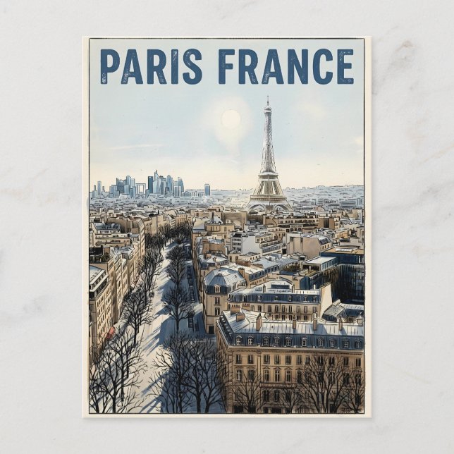 Paris Frankreich Reise  Postkarte (Vorderseite)