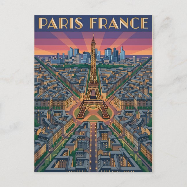 Paris Frankreich Reise  Postkarte (Vorderseite)