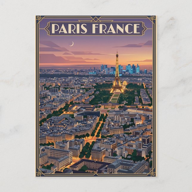 Paris Frankreich Reise  Postkarte (Vorderseite)