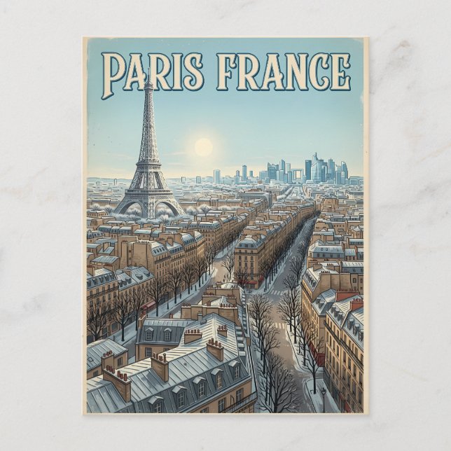 Paris Frankreich Reise  Postkarte (Vorderseite)
