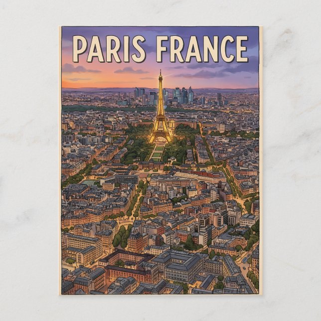 Paris Frankreich Reise  Postkarte (Vorderseite)