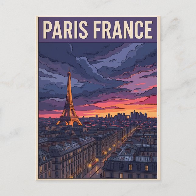 Paris Frankreich Reise  Postkarte (Vorderseite)