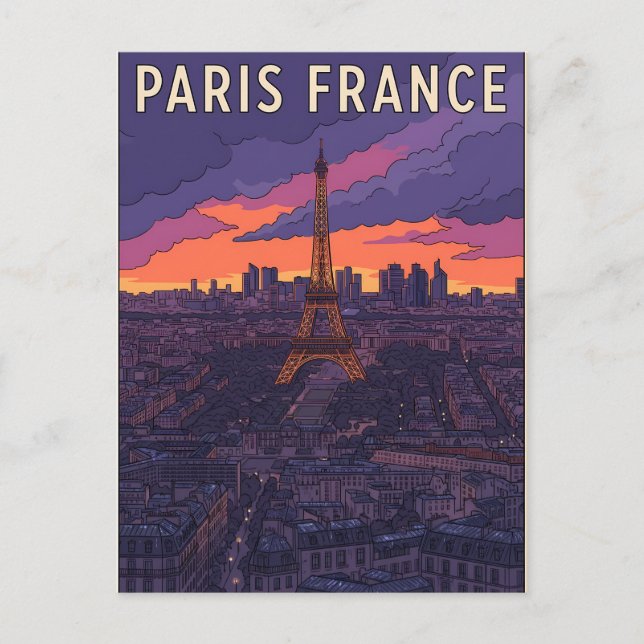 Paris Frankreich Reise  Postkarte (Vorderseite)