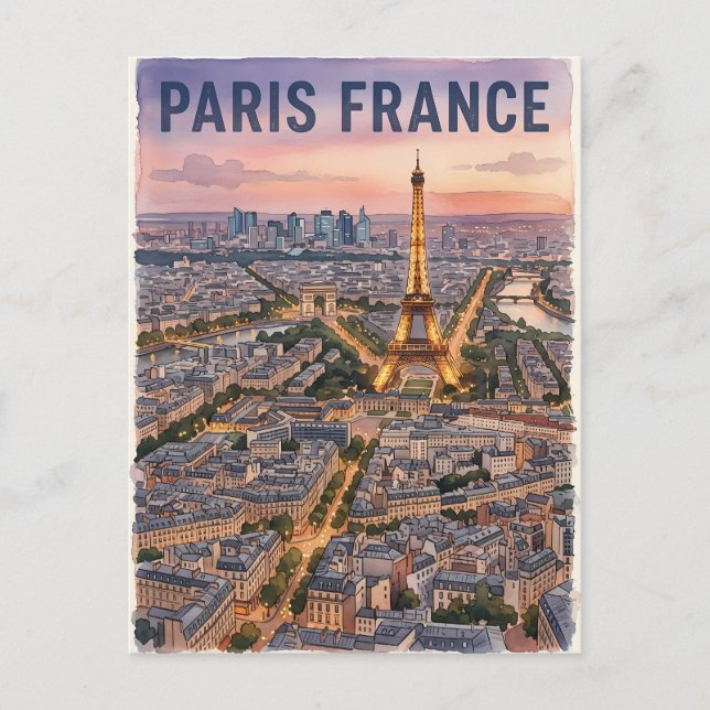 Paris Frankreich Reise  Postkarte (Vorderseite)