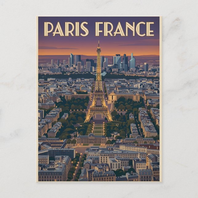 Paris Frankreich Reise  Postkarte (Vorderseite)