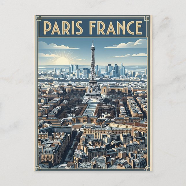 Paris Frankreich Reise  Postkarte (Vorderseite)