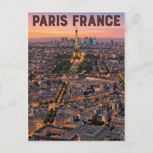 Paris Frankreich Reise  Postkarte (Vorderseite)