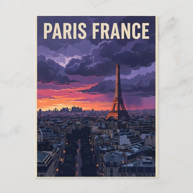 Paris Frankreich Reise  Postkarte (Vorderseite)