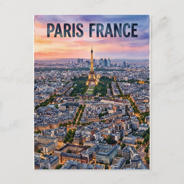 Paris Frankreich Reise  Postkarte (Vorderseite)