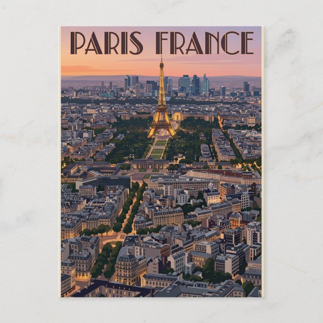 Paris Frankreich Reise  Postkarte (Vorderseite)