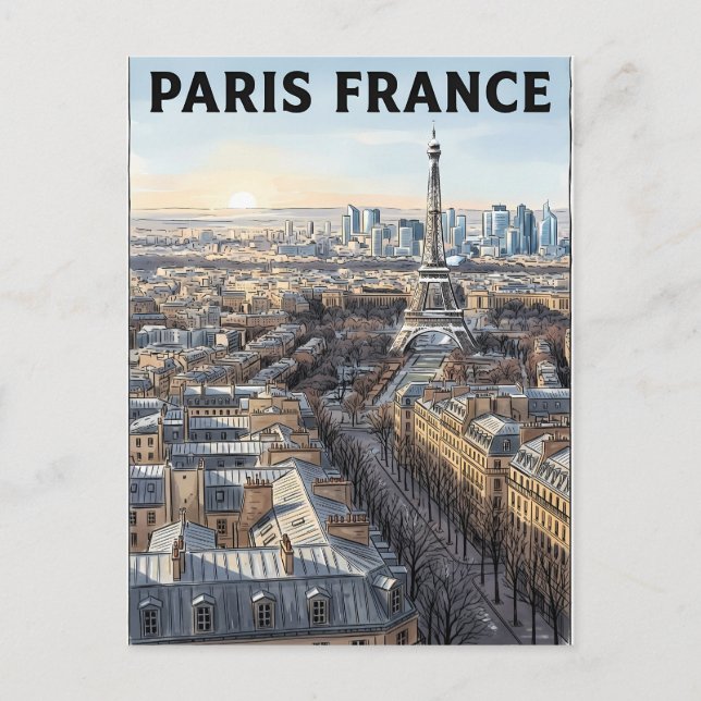 Paris Frankreich Reise  Postkarte (Vorderseite)
