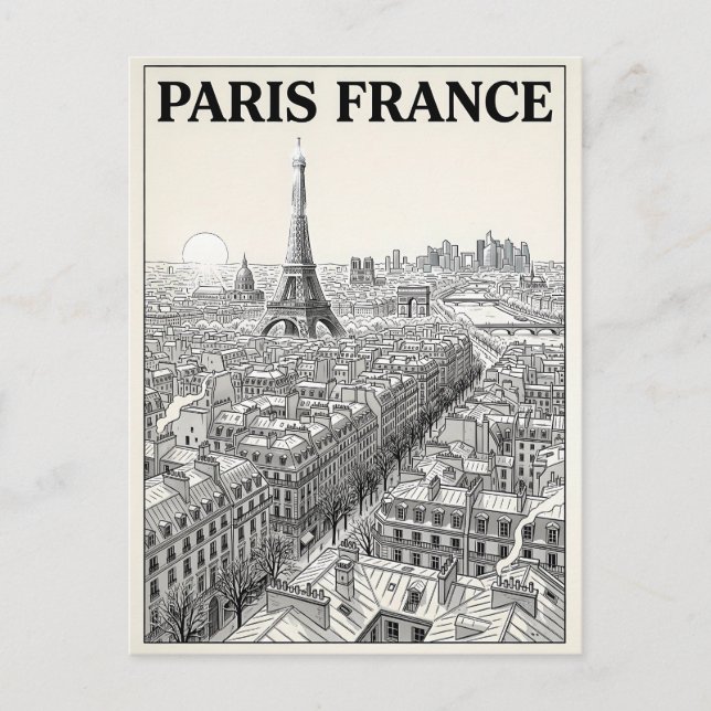 Paris Frankreich Reise  Postkarte (Vorderseite)