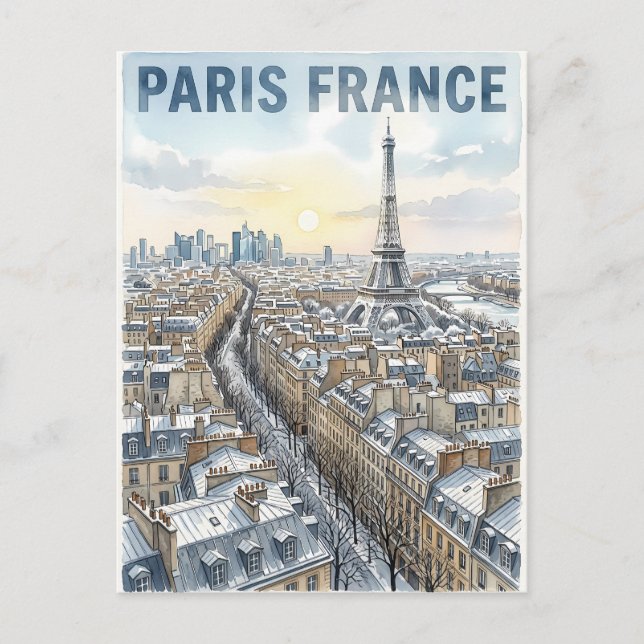 Paris Frankreich Reise  Postkarte (Vorderseite)