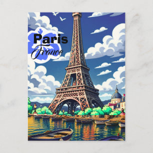 Paris Frankreich Reise Postkarte, Paris Skyline, P Feiertagspostkarte