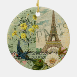 Paris Frankreich Reise Vintage Antike Kunstmalerei Keramik Ornament