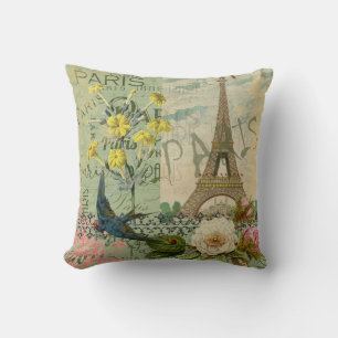 Paris Frankreich Reise Vintage Antike Kunstmalerei Kissen