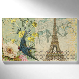 Paris Frankreich Reise Vintage Antike Kunstmalerei Namenschild