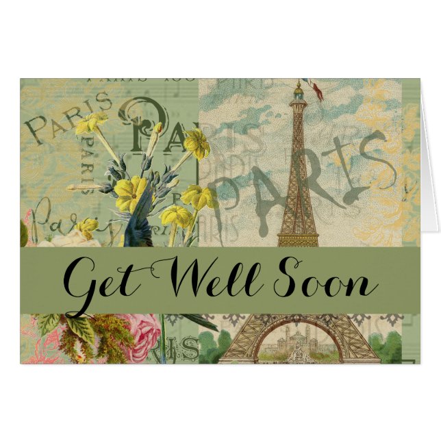 Paris Frankreich Reisen Grafik Kunst Collage (Vorderseite (Horizontal))