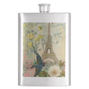 Paris Frankreich Reisen Vintag antike Malerei Flachmann