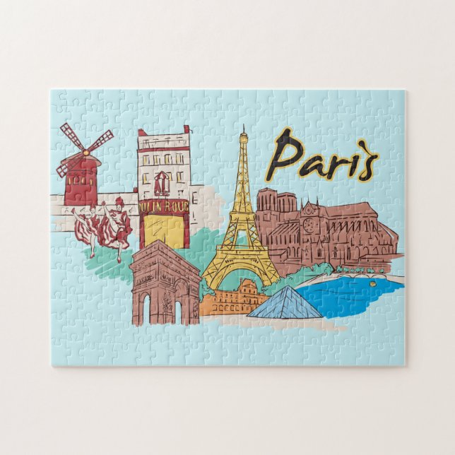 Paris Frankreich Reisestadt Puzzle (Horizontal)