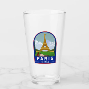 Paris Frankreich Retro-Reise Kunst Vintage Glas