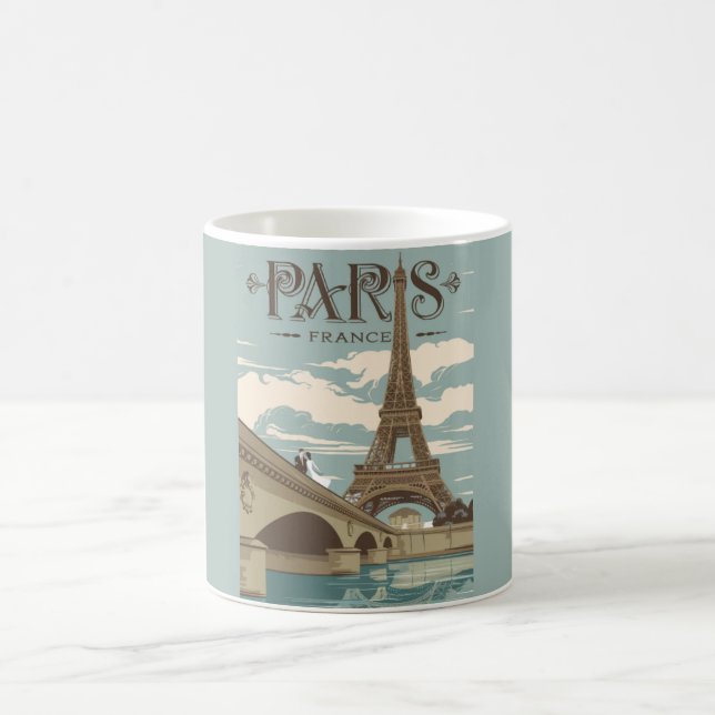 Paris Frankreich Romantische Szene Tasse (Mittel)