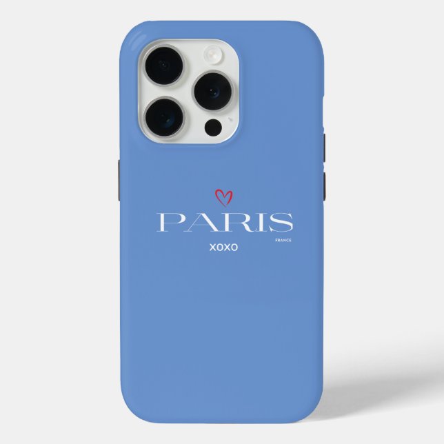 Paris Frankreich Rotes Herz xoxo Chic Case-Mate iPhone Hülle (Rückseite)