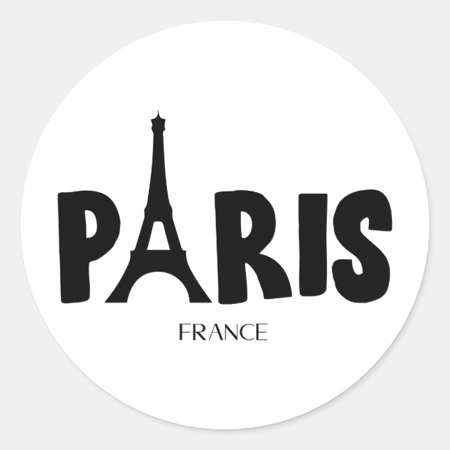 Paris Frankreich  Runder Aufkleber (Vorderseite)