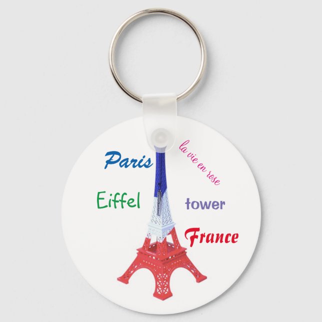 "Paris, Frankreich" Schlüsselanhänger (Vorderseite)
