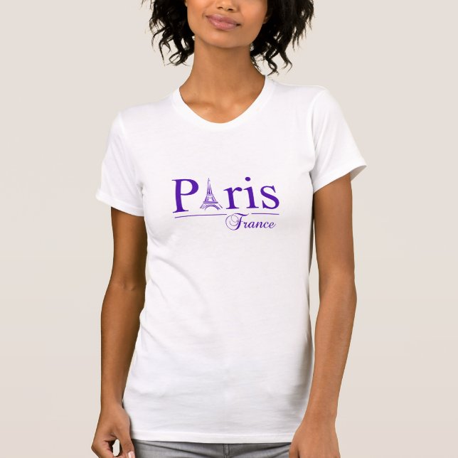 Paris Frankreich Shirt - wählen Sie Stil & Farbe (Vorderseite)