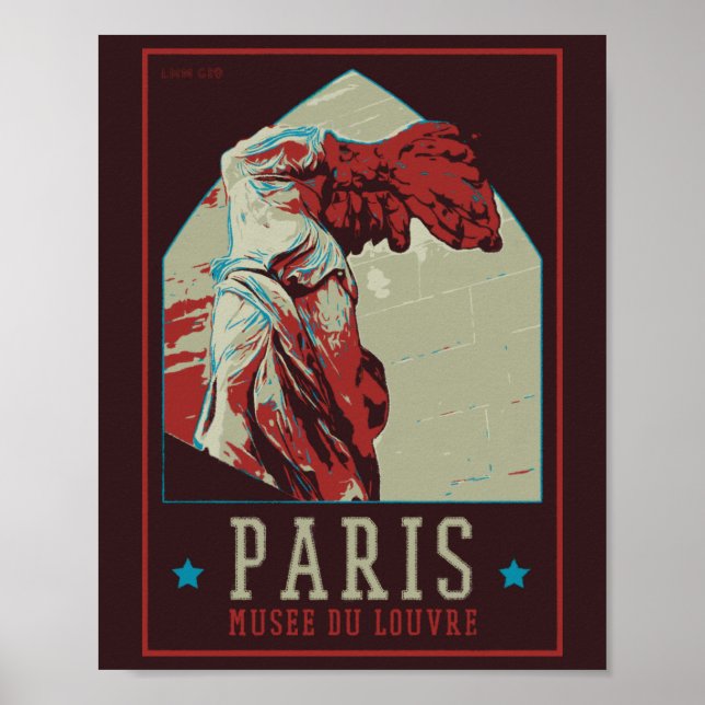 Paris Frankreich, Sieger des Louvre Museum Poster (Vorne)