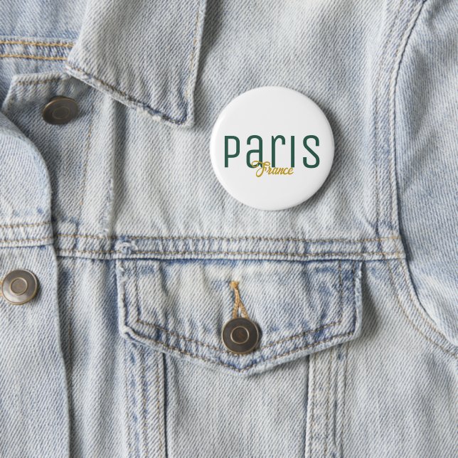 Paris, Frankreich Souvenir Button (Beispiel)