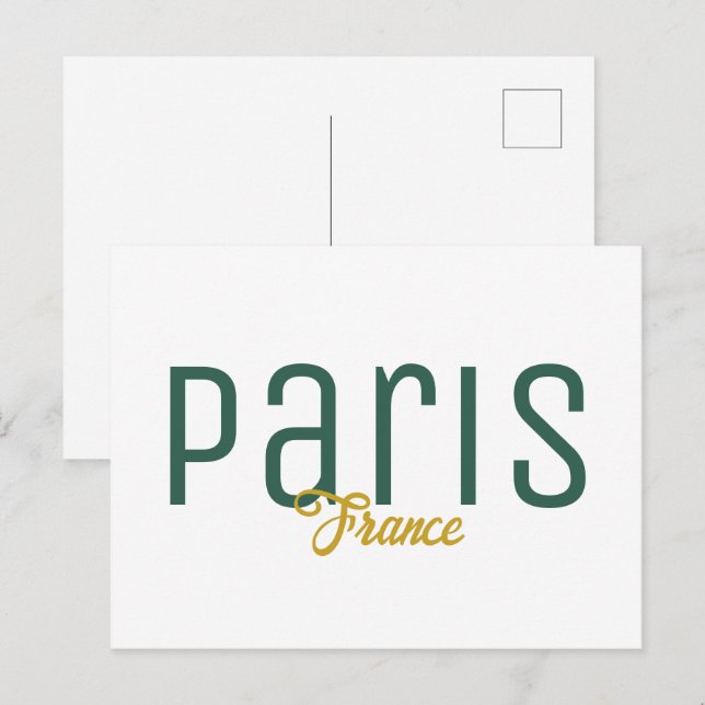 Paris, Frankreich Souvenir Postkarte (Vorne/Hinten)