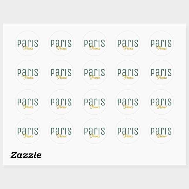 Paris, Frankreich Souvenir Runder Aufkleber (Blatt)
