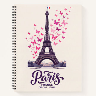 Paris Frankreich Stadt der Lichter Spiralblock Notizbuch