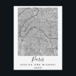 Paris Frankreich Stadt Karte Datum Schwarz-weiß<br><div class="desc">Paris Frankreich City Map Vereinsname Datum der schwarzen und weißen Postkarte</div>