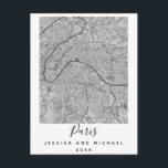 Paris Frankreich Stadt Karte Datum Schwarz-weiß<br><div class="desc">Paris Frankreich City Map Vereinsname Datum der schwarzen und weißen Postkarte</div>