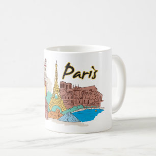 Paris-Frankreich-Stadt Tasse