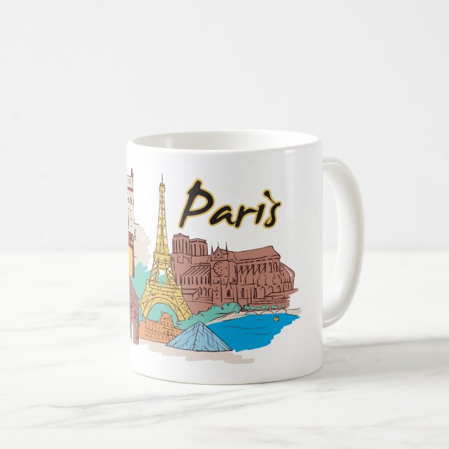 Paris-Frankreich-Stadt Tasse (VorderseiteRechts)
