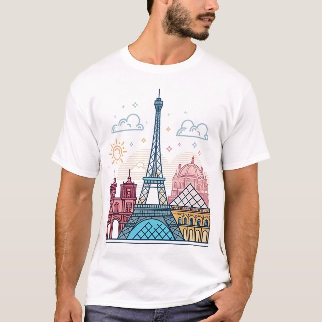 PARIS, FRANKREICH T-Shirt (Vorderseite)