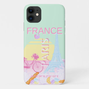 Paris, Frankreich, Travel Art, Preppy, Pastel Case-Mate iPhone Hülle