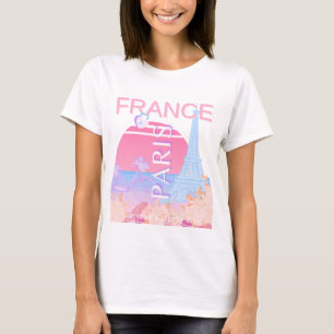 Paris, Frankreich, Travel Art, Preppy, Pastell T-Shirt