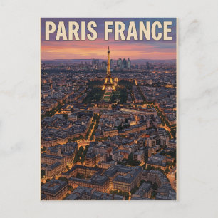 Paris Frankreich Vintage Anime Reise Postkarte
