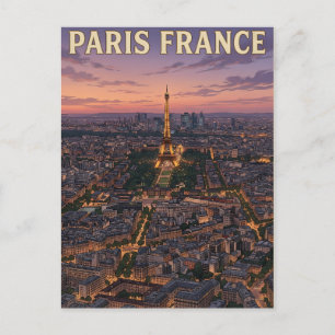 Paris Frankreich Vintage Anime Reise Postkarte